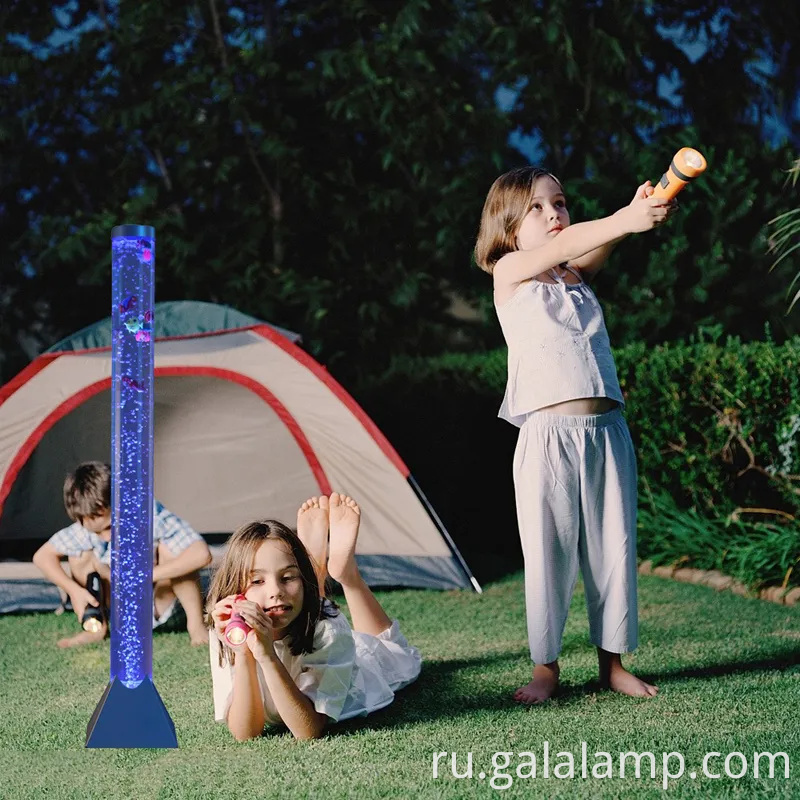 Живой фэнтезийный пузырьный аквариум с красочной рыбой и световыми эффектами